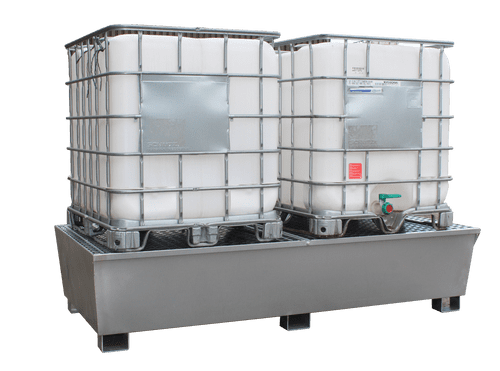 Galvanized Double IBC Sump Pallet - GSP2-IBC