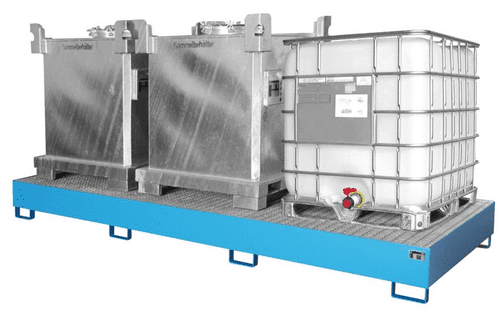 Heavy Duty Steel Sump Pallet - 3 IBCs Type AW 1000-3