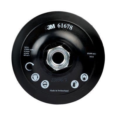 3M 100mm Back-Up Pad Center Pin M14 61678