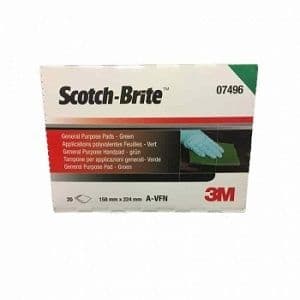 3M 7496 A-FIN Light Green Hand Pads (155x225mm)