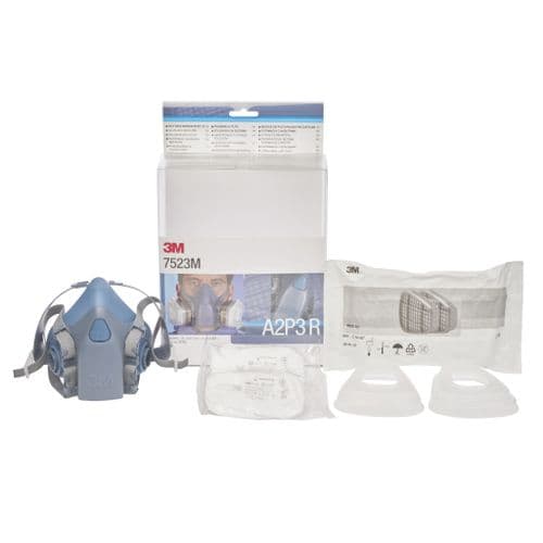 3M Reusable Half Mask Kit A2P3 R Filter Large 7523L