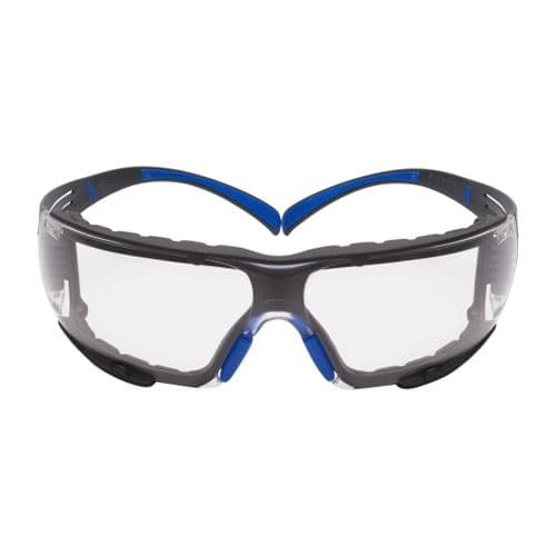3M SecureFit 400 Foam Safety Glasses Scotchguard Blue/Grey