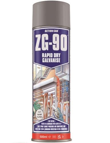 Action Can ZG-90 Galv Spray 500ml Aerosol