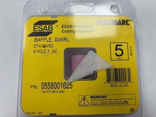 Esab 0558001625 8 Hole Baffle, Swirl, Pack of 5