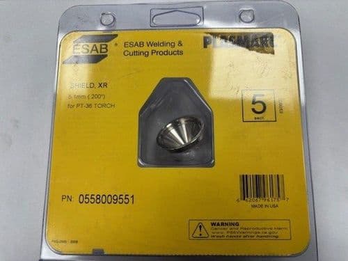 Esab 0558009551 5.1mm PT-36 Shield, XR, Pack of 5