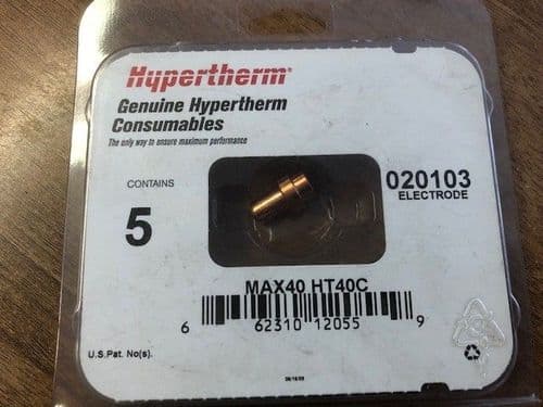 Hypertherm 020103 MAX40/HT40C Electrode, Pack of 5