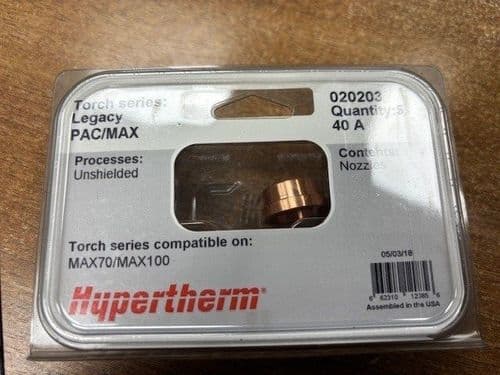 Hypertherm 020203 Max100 Nozzle, Pack of 5