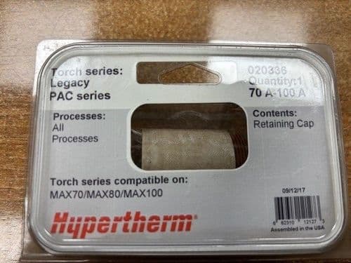 Hypertherm 020336 Max100 Shield Cap 100A