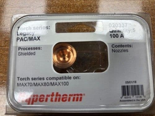 Hypertherm 020337 Max100 Nozzles, Pack of 5