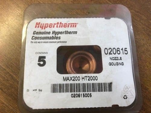 Hypertherm 020615 Max200 Gouging Nozzles, Pack of 5