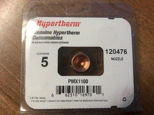 Hypertherm 120476 Max1100 80A Nozzles, Pack of 5