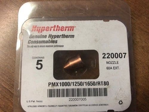 Hypertherm 220007  Max1650 60A Nozzle, Pack of 5