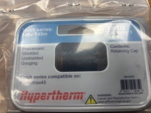 Hypertherm 220713 Max45 Retaining cap