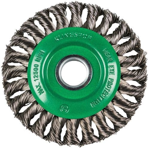 Klingspor Twist Knot Wire Wheel Stainless Steel 115mm x 22.2mm