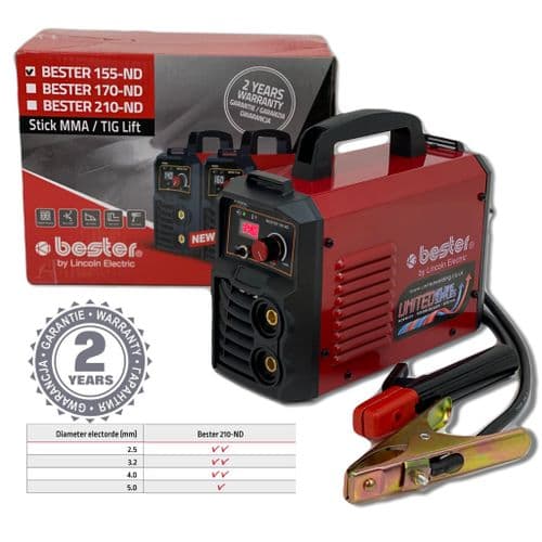 Lincoln Bester 210-ND MMA Inverter Arc Welder 240v