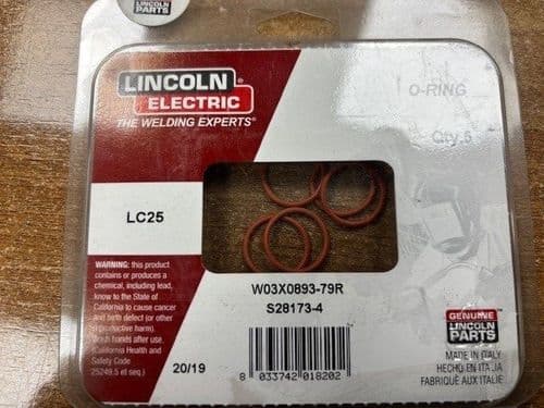 Lincoln Electric W03X0893-79R LC25 O'Ring, Pack of 5