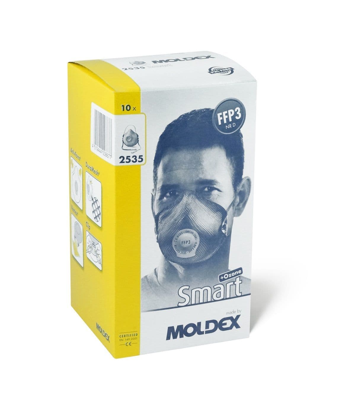 Moldex 3705 AirPlus FFP3 R D Respirator Mask With Valve - Pack Of 8, High Protection For Dust, Particles, And Allergies