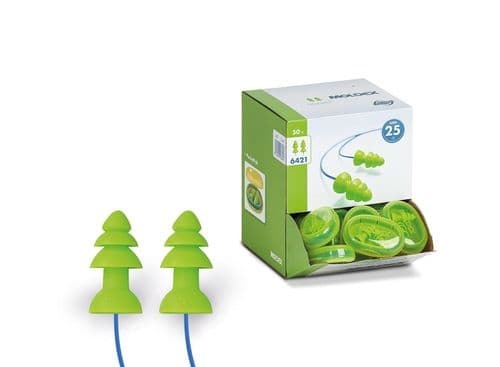 Moldex 642101 Comet Cord Reusable Earplugs SNR 25 (Pack 50)