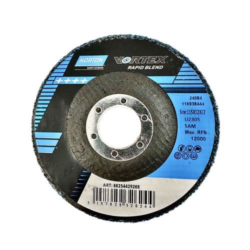 Norton Vortex 115x12x22 Rapid Blend Medium Blue