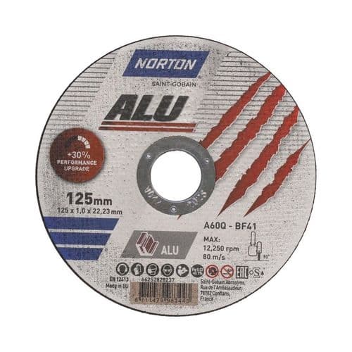 Norton Vulcan 125x1x22mm Aluminium Slitting Disc