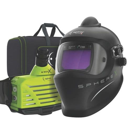 Optrel SphereX 2.5 Welding Helmet & E3000X 18Hr PAPR System , Ready to weld Package