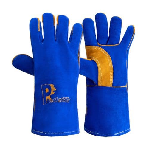 Predator Superior Twaron Stitched Blue Welding Gauntlets