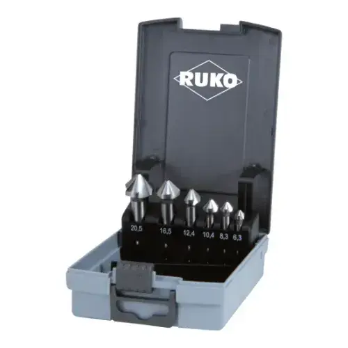 RUKO A102152RO Countersink set 90º 6pc 6.3mm - 20.5mm