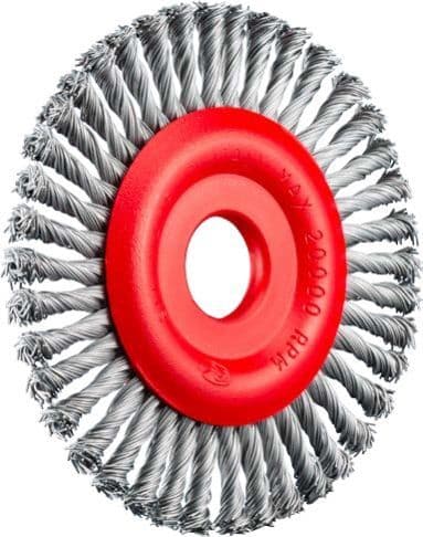 SIT 115 X 22mm Pipeline Mild Steel Twist Knot Wheel Brush 0542