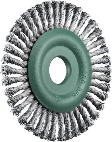 SIT 115 X 22mm Pipeline Stainless Steel Twist Knot Wheel Brush 0544