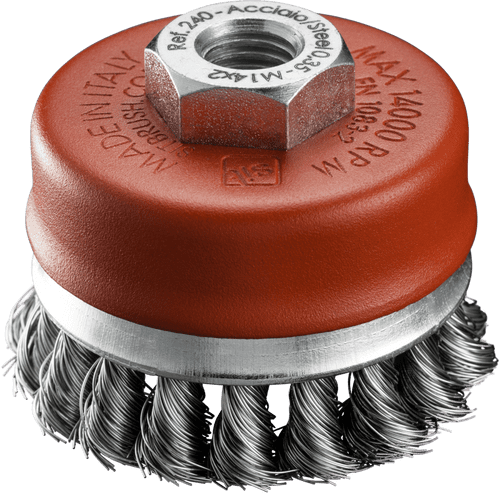 SIT 70mm X M14 Steel Twist Knot Cup Brush 0242
