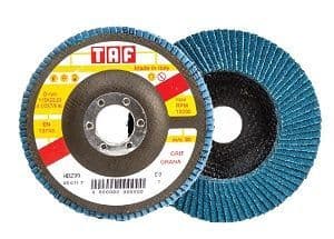 TAF HDZ99 Long Life Zirconium Oxide Flat Flap Discs 115mm