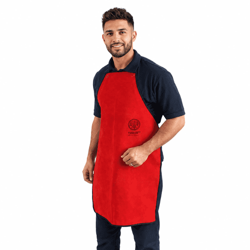 Tusker Leather Apron Red