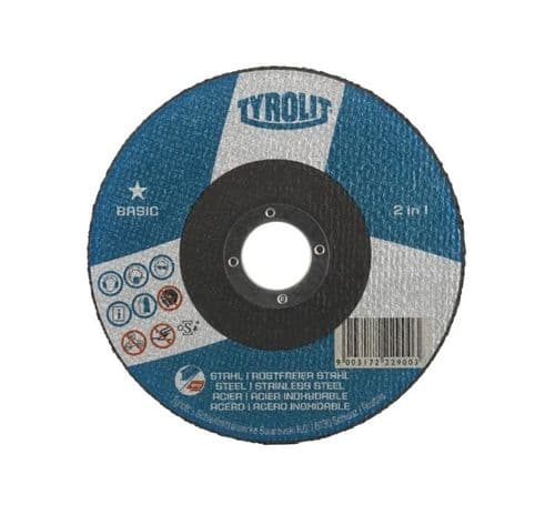 Tyrolit 115mm x 2.5mm 2 in 1, 1 Star Cutting Disc 222997