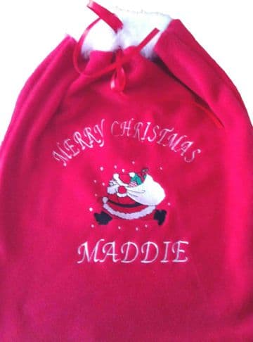 Christmas fleece personalised sack