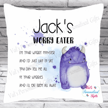 Cushion Worry Monster (purple)