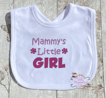 Embroidered Mammy's Little Girl Bib