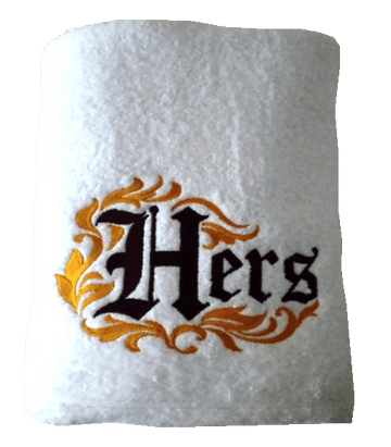 Hers Monogram Bath Towel