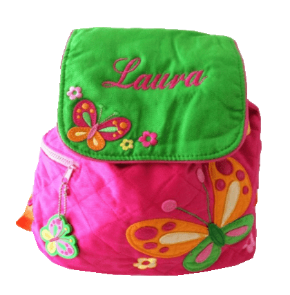 Personalised Butterfly quilted backpack bag
