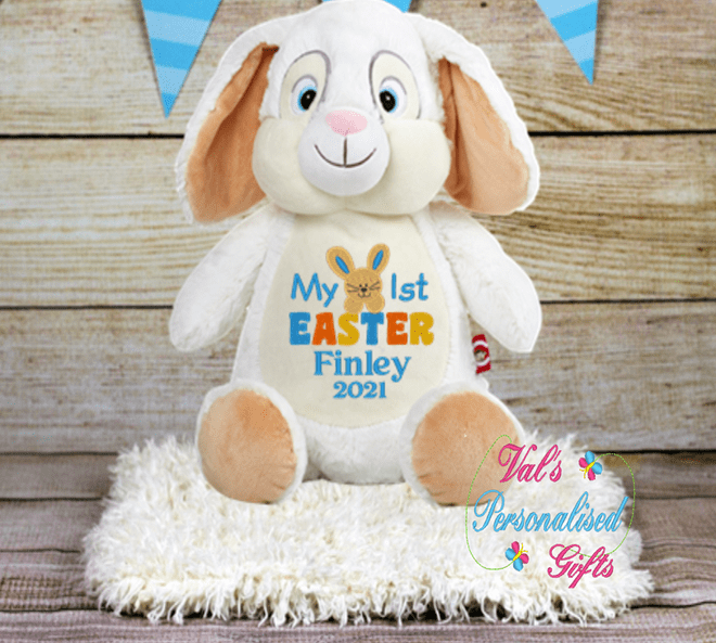Personalised My First Easter Bunny Cubby (Blue)