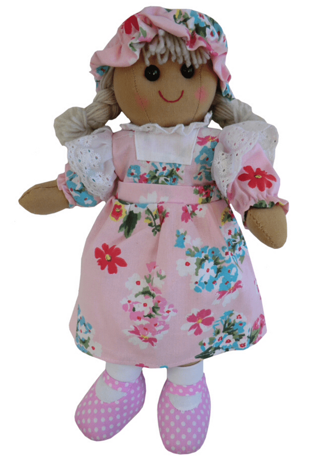 Pink Flower Dress Rag Doll