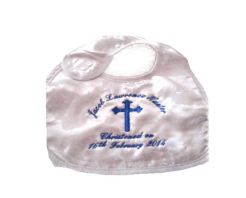 Satin Christening Bib