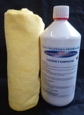 1 litre Course Compound & Cloth For use by hand or with a machine