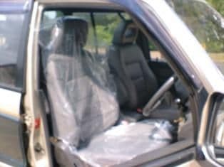 20 X 25 Micron Clear Disposable Plastic Car Seat Covers