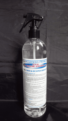 500ml Vinyl Polish A Silicone Tyre Trim & Bumper Back to Black Satin Finish