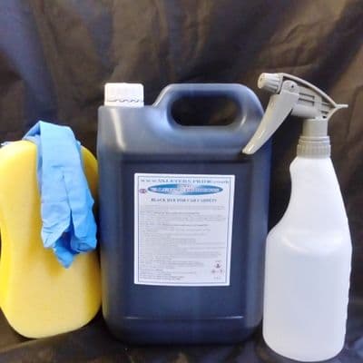5L Black carpet dye a vehicle carpet renovator sponge, gloves and spray bottle