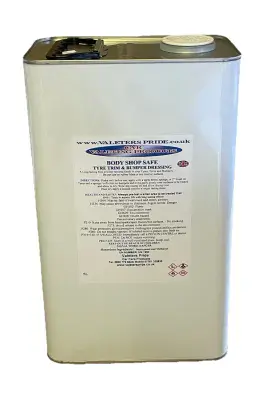 5L Non Silicone tyre, trim & bumper dressing for a long lasting back to black finish In A Tin