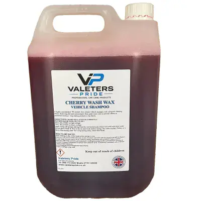 5L Valeters Pride Cherry Wash & Wax A Non Silicon, Ph Neutral Caravan, Motorhome shampoo