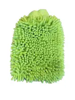 Car MicroFibre  Wash Mitt - Green/ Orange