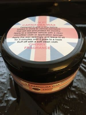 Rave Carnauba wax 150ml for ultimate paintwork protection water beading wax Cherry fragrance