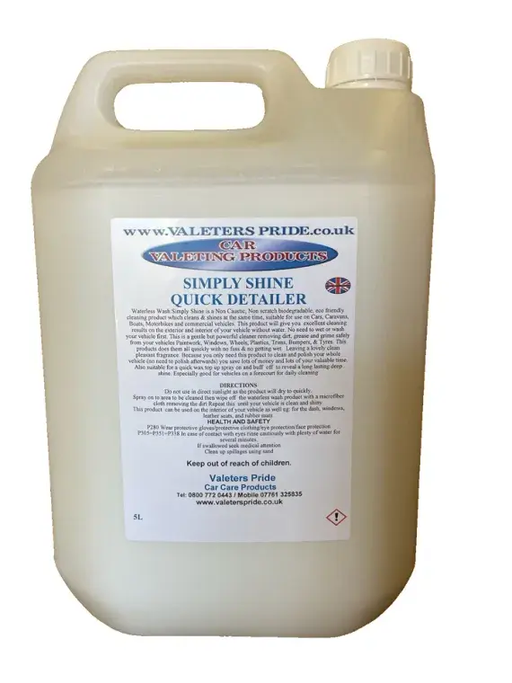 Simply Shine Quick Detailer Waterless Wash + Wax Cleans And Shines In One Go